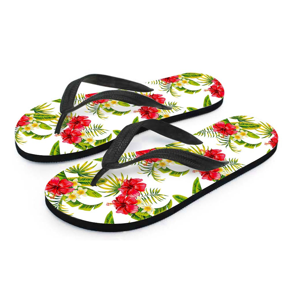 Aloha Hibiscus Tropical Pattern Print Flip Flops