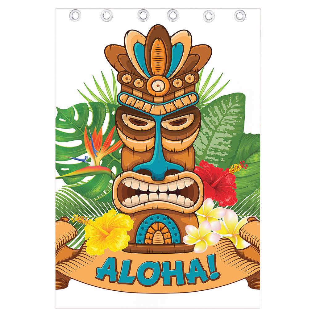 Aloha Tiki Print Curtain