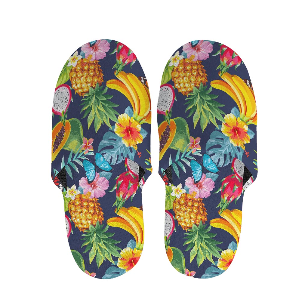 Aloha Tropical Fruits Pattern Print Slippers