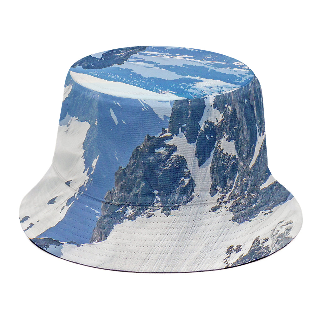 Alps Mountain Print Bucket Hat