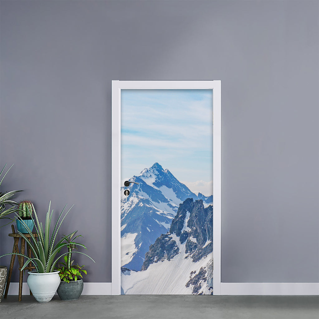 Alps Mountain Print Door Sticker