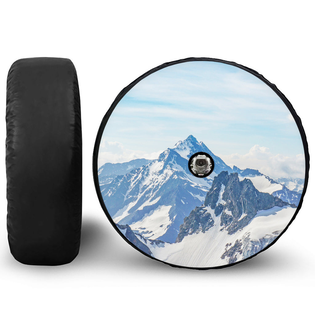 Alps Mountain Print Tire Cover With Camera Hole