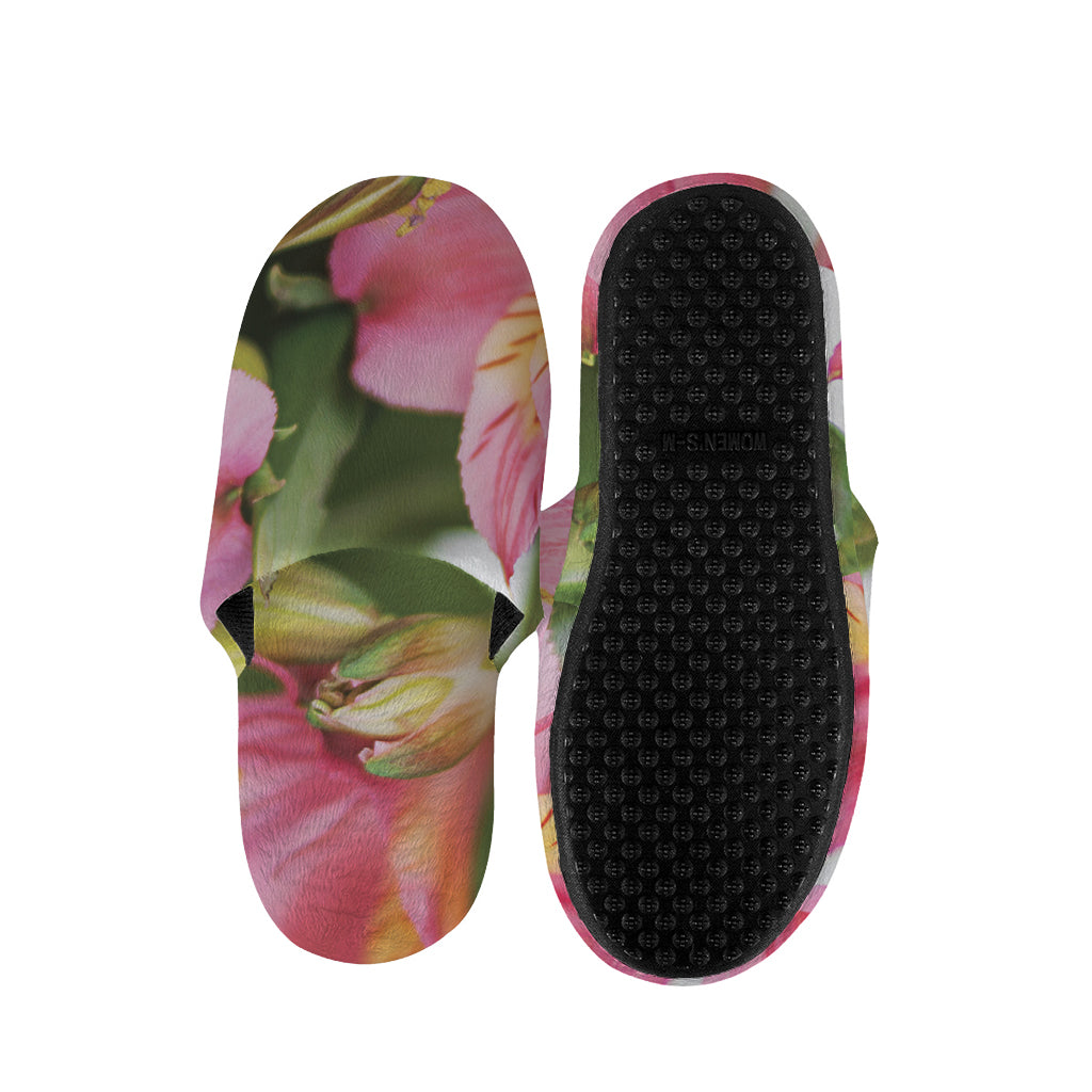 Alstroemeria Flower Print Slippers