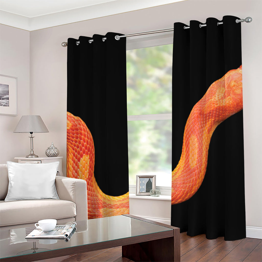 Amel Motley Corn Snake Print Grommet Curtains