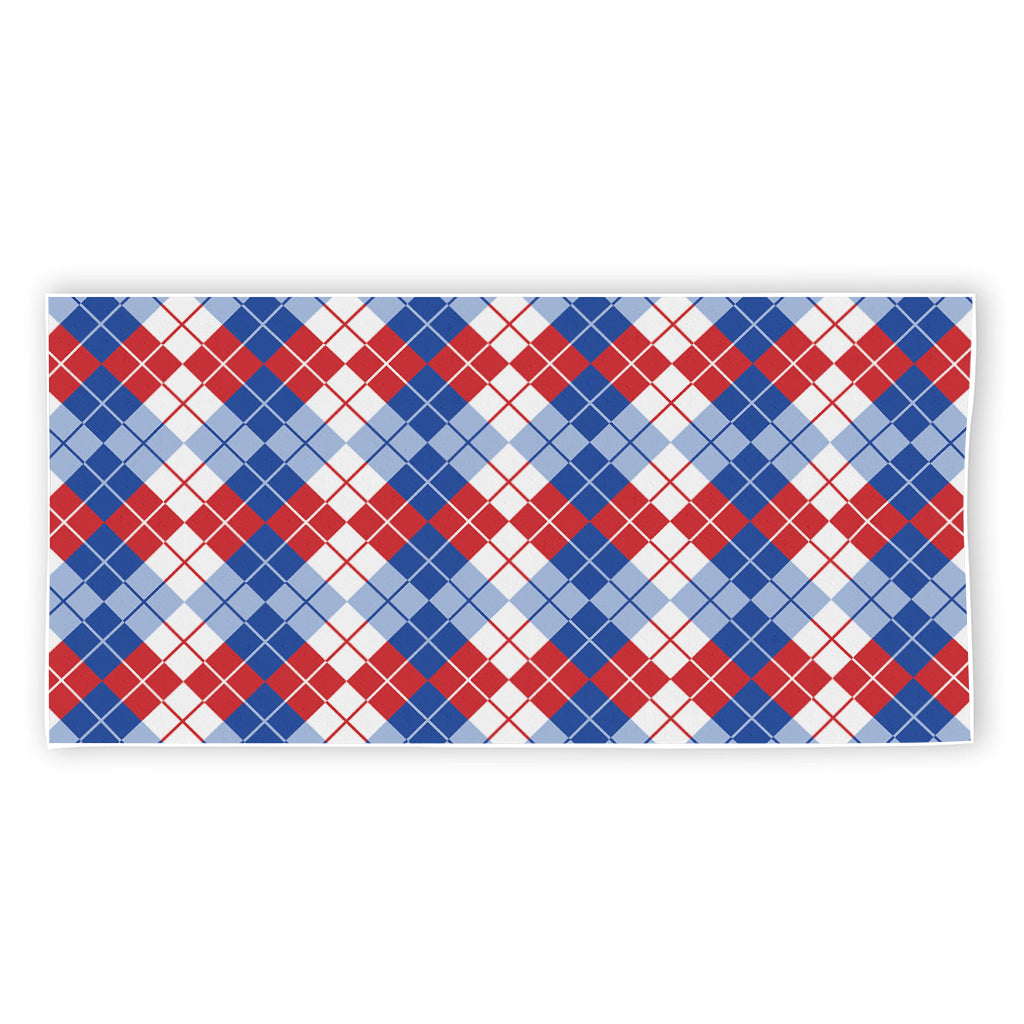 American Argyle Pattern Print Beach Towel