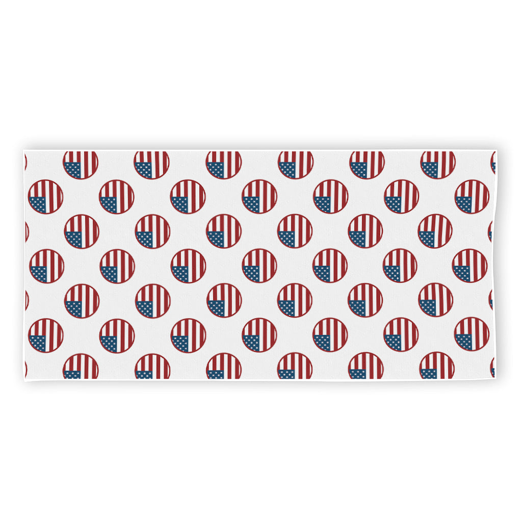 American Circle Flag Pattern Print Beach Towel