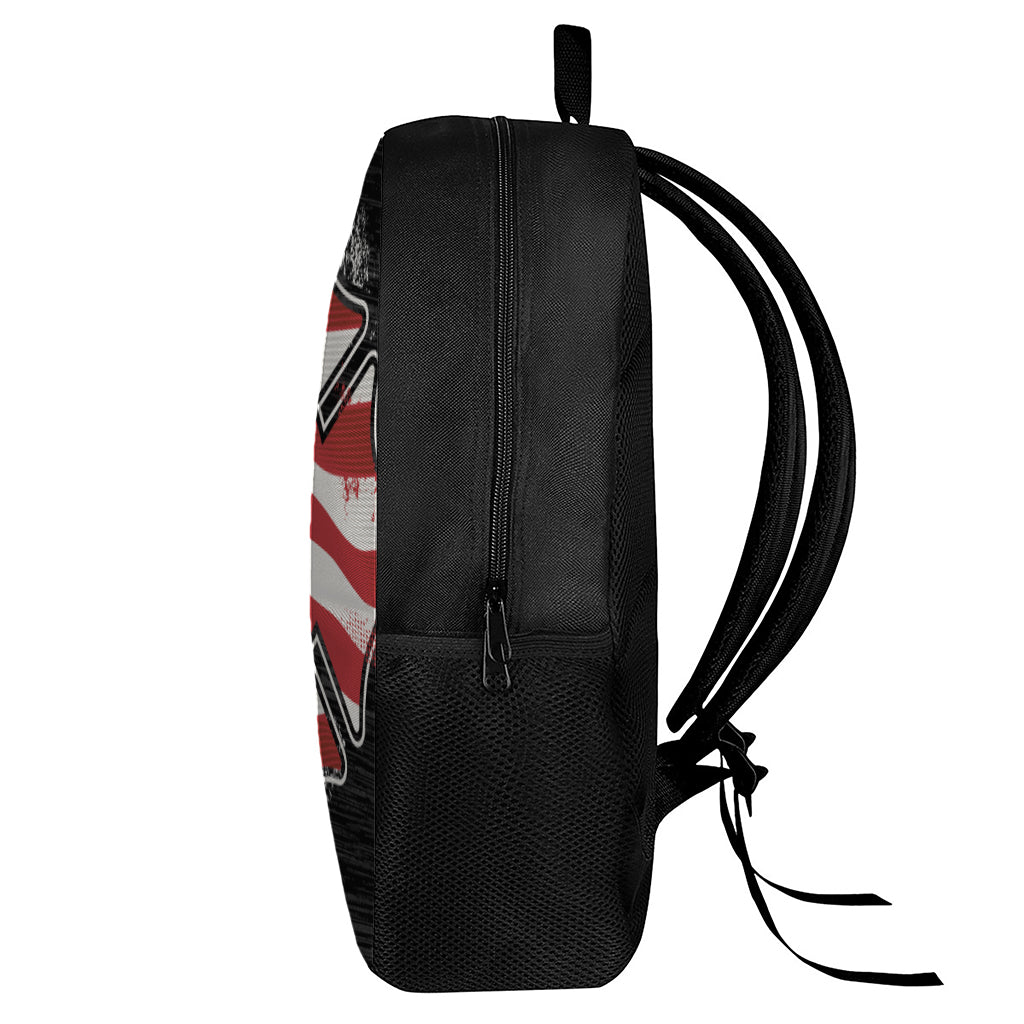 American Firefighter Emblem Print 17 Inch Backpack