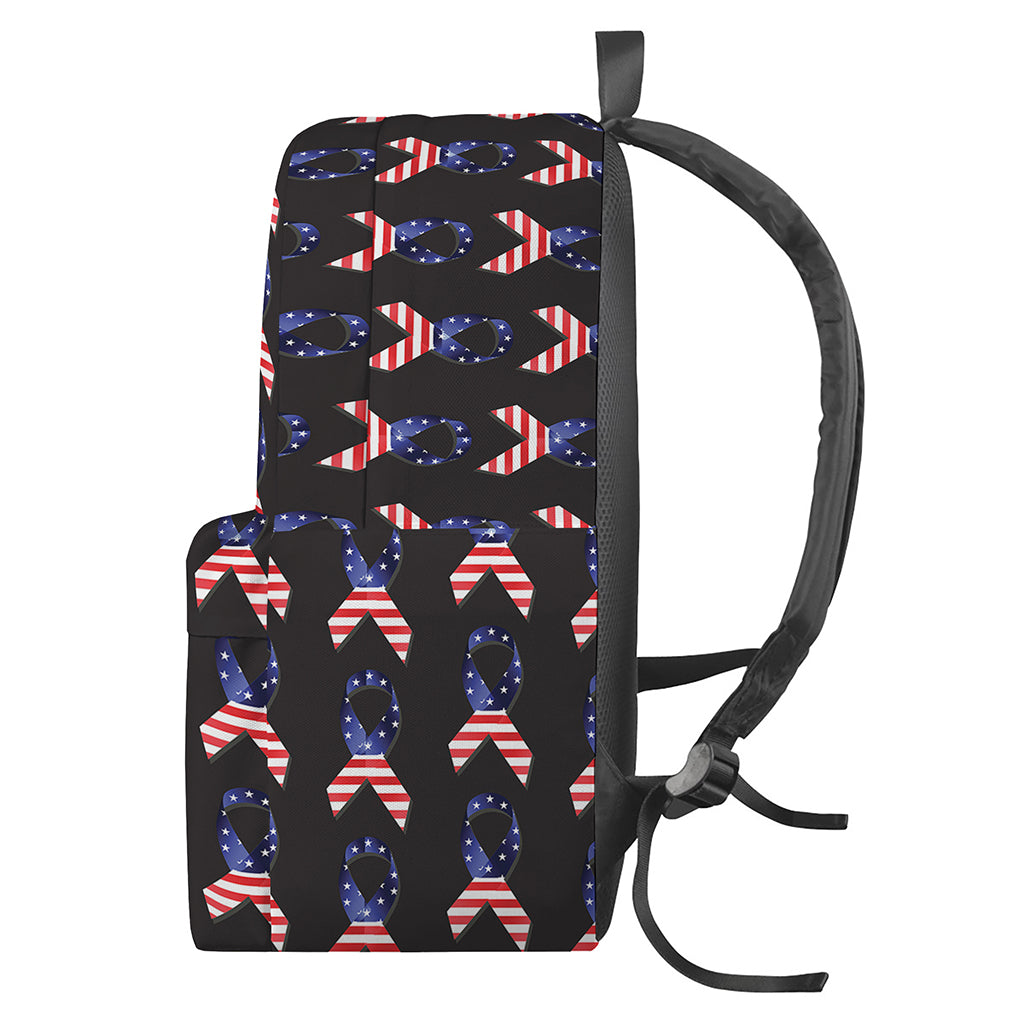 American Flag Ribbon Pattern Print Backpack