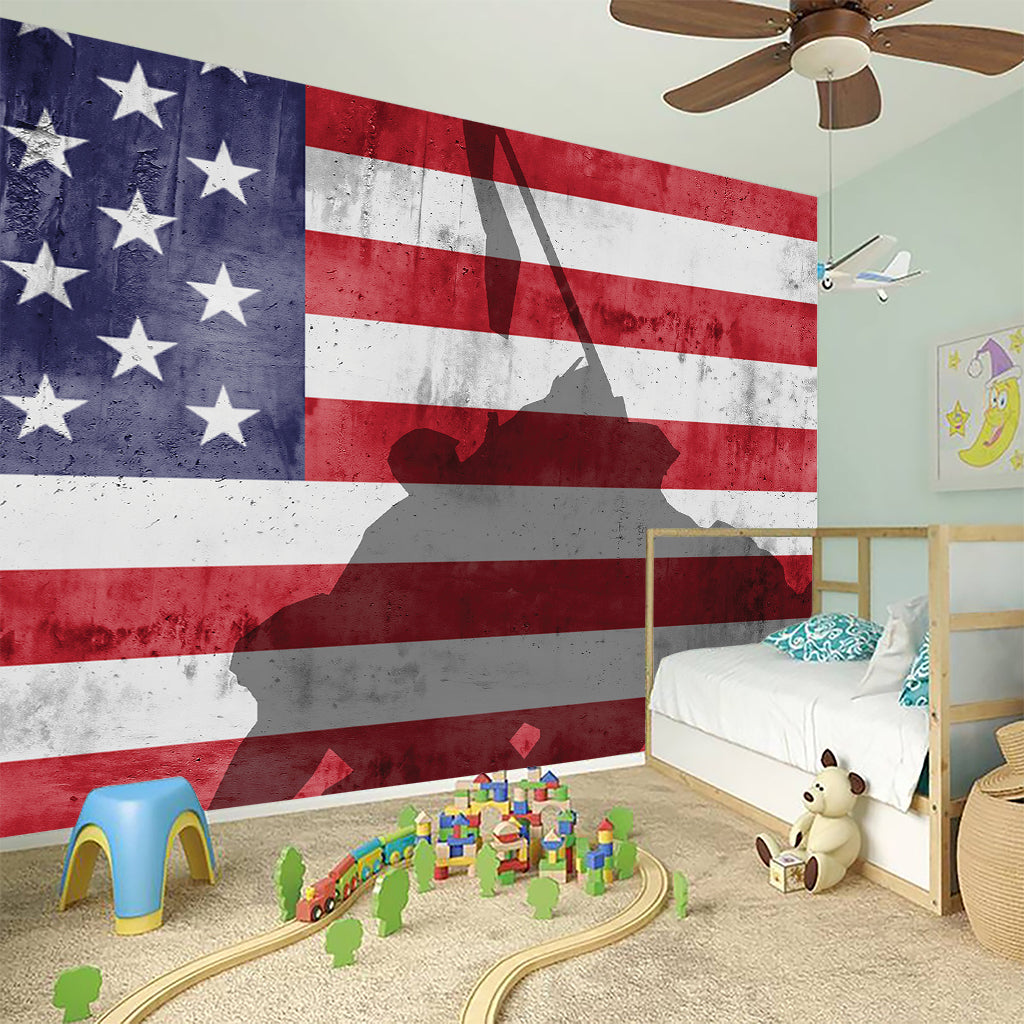 American Flag War Memorial Print Wall Sticker