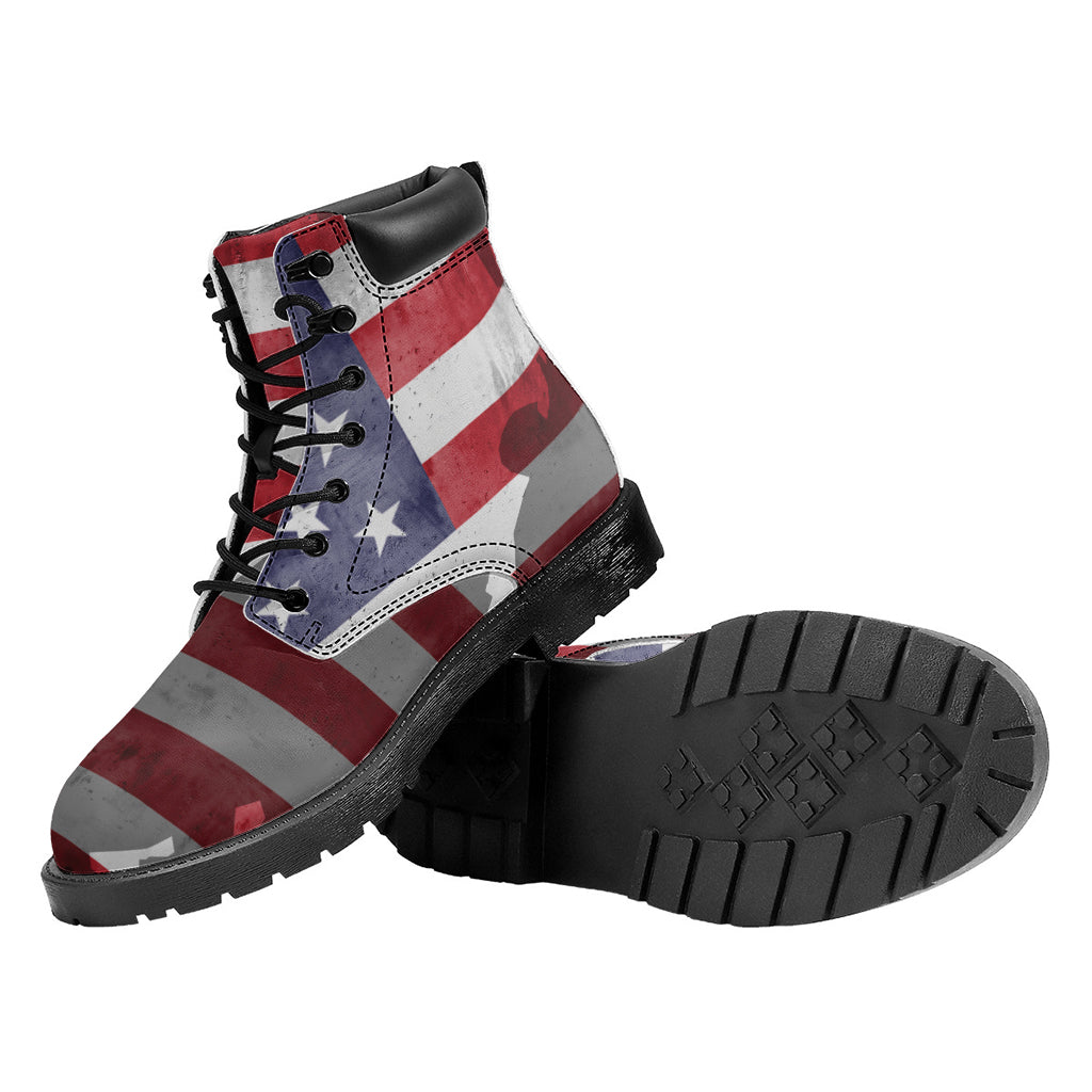 American Flag War Memorial Print Work Boots