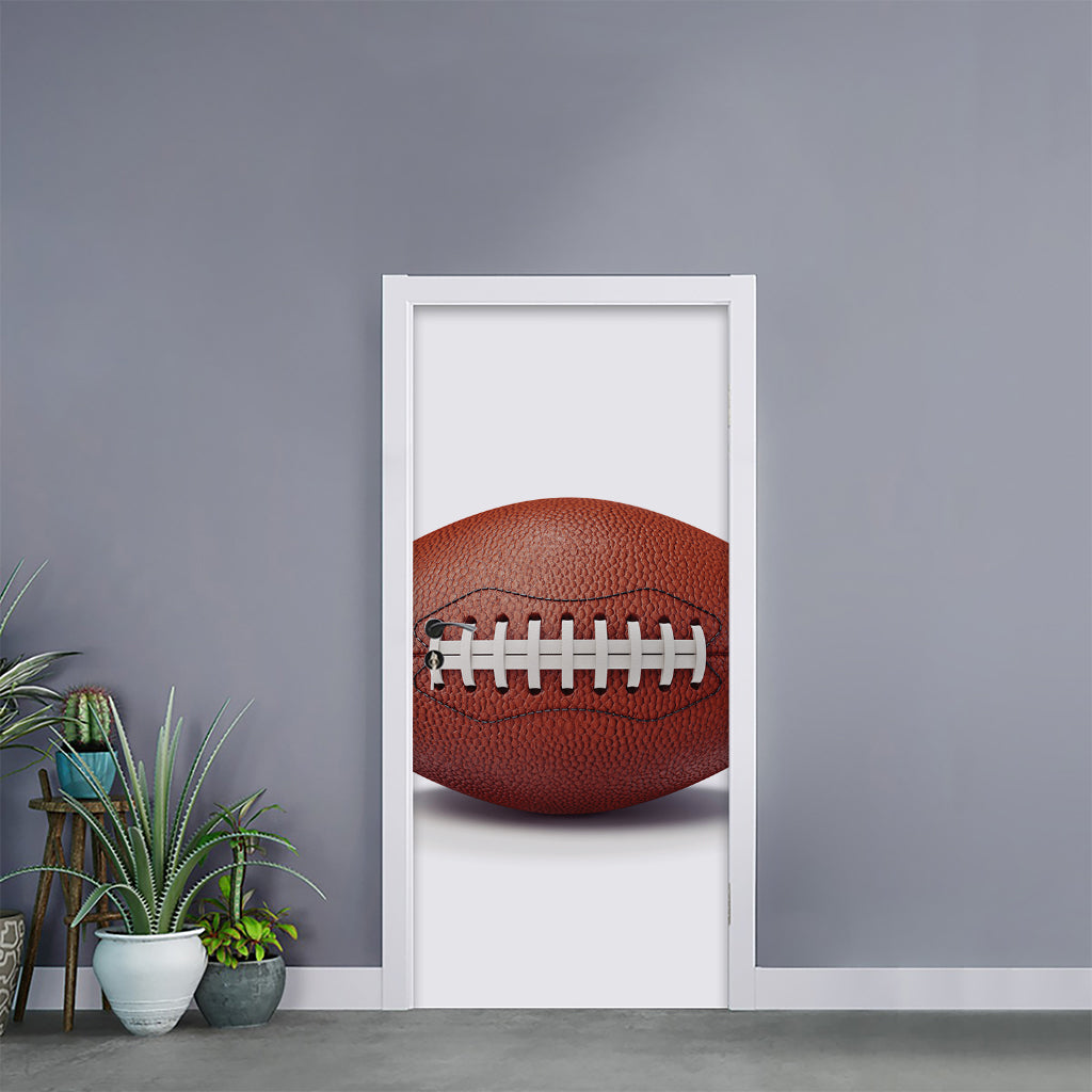 American Football Ball Print Door Sticker