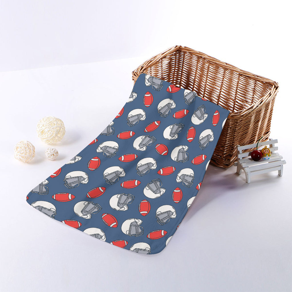 American Football Pattern Print Towel