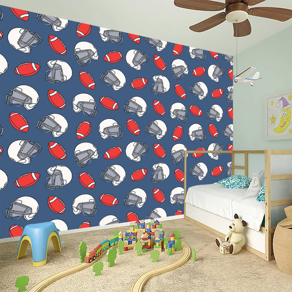 American Football Pattern Print Wall Sticker