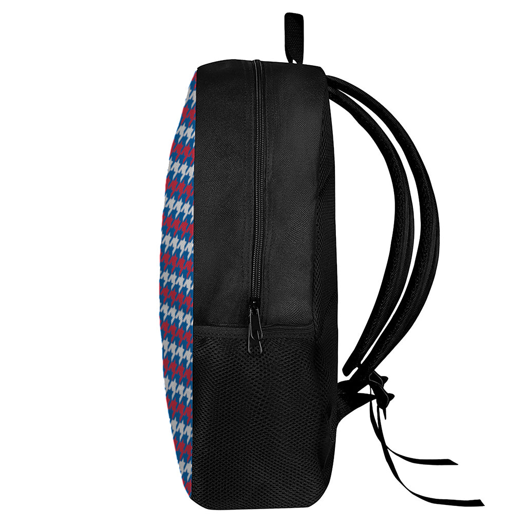 American Houndstooth Pattern Print 17 Inch Backpack