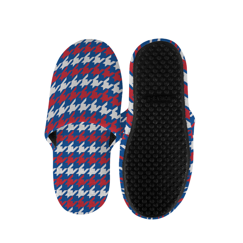 American Houndstooth Pattern Print Slippers