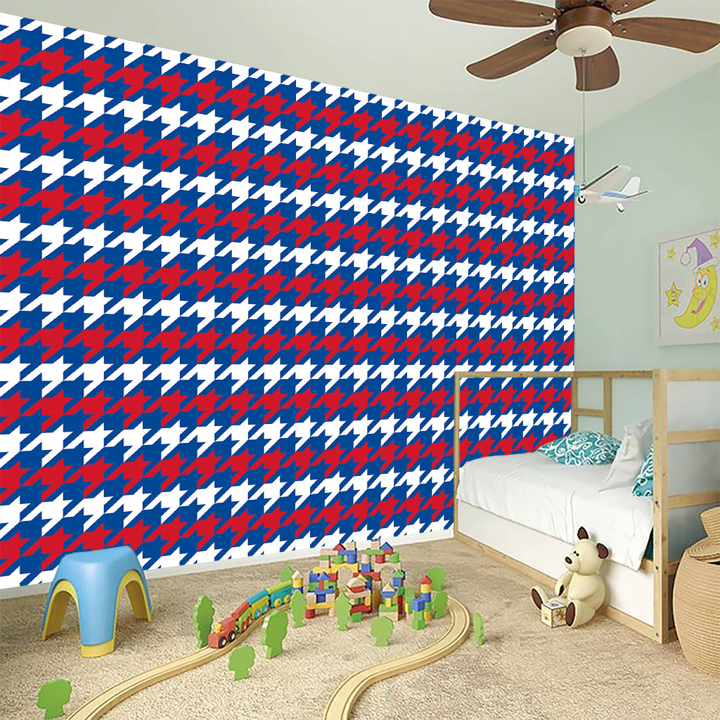 American Houndstooth Pattern Print Wall Sticker
