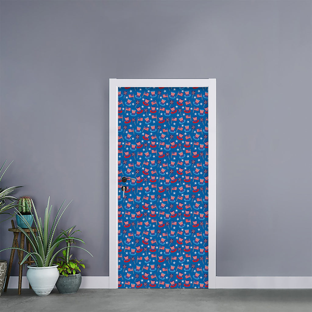 American Independence Day Pattern Print Door Sticker