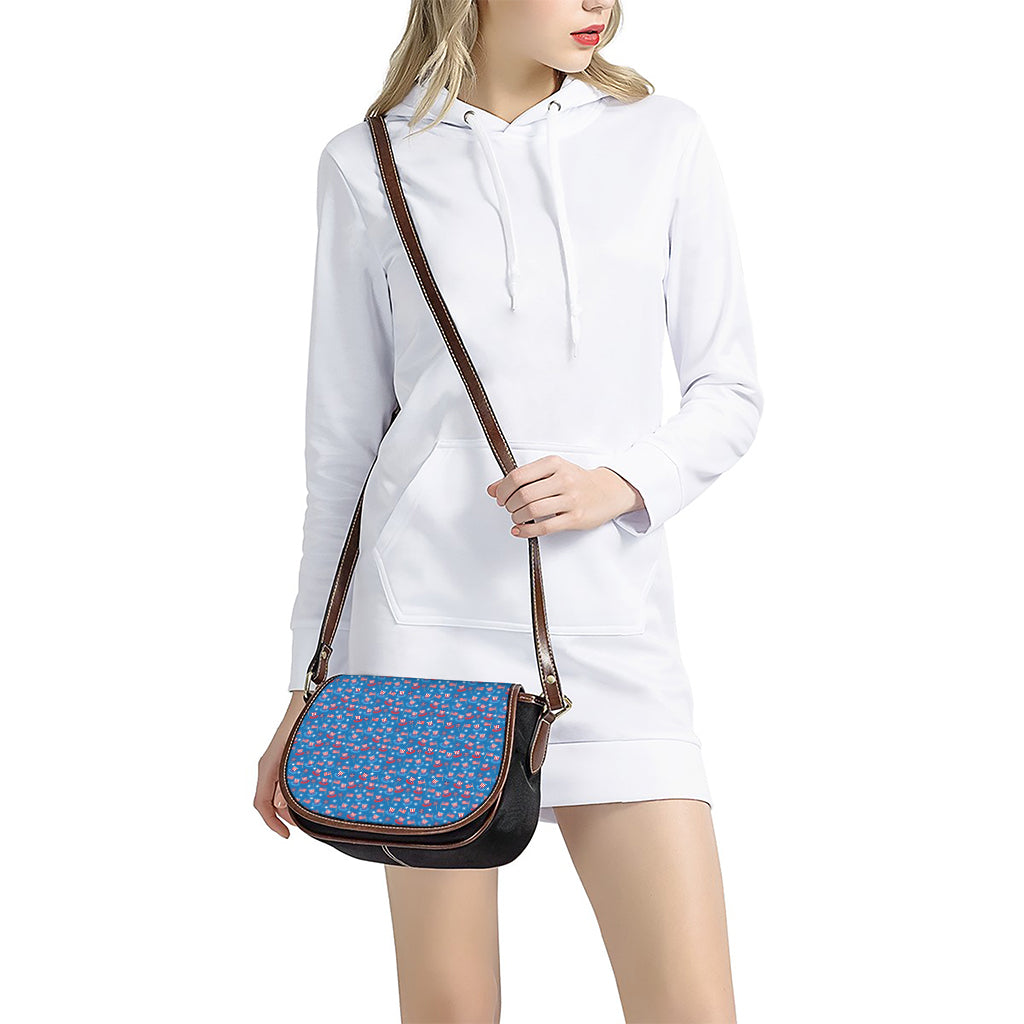 American Independence Day Pattern Print Saddle Bag