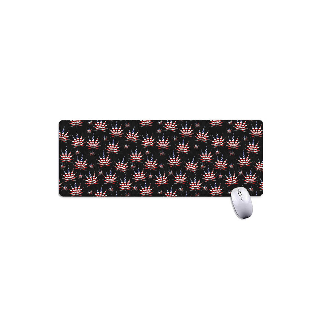 American Marijuana Leaf Pattern Print Extended Mouse Pad