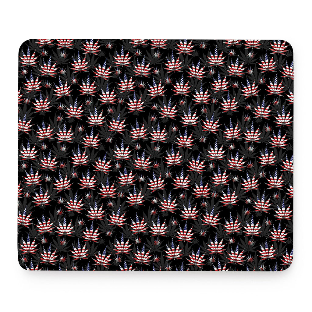 American Marijuana Leaf Pattern Print Mouse Pad