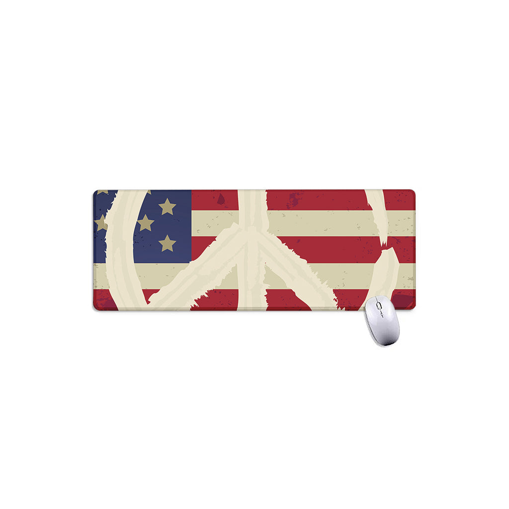 American Peace Flag Print Extended Mouse Pad