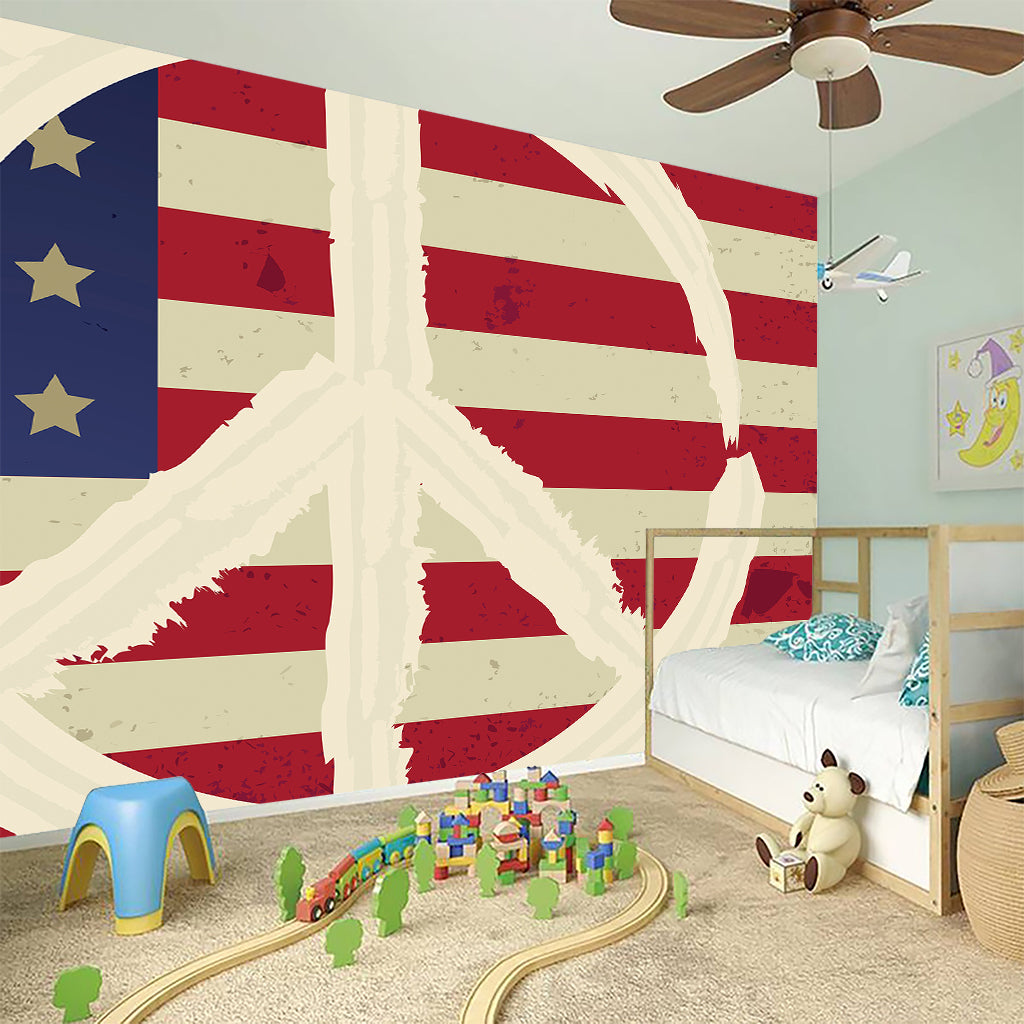 American Peace Flag Print Wall Sticker