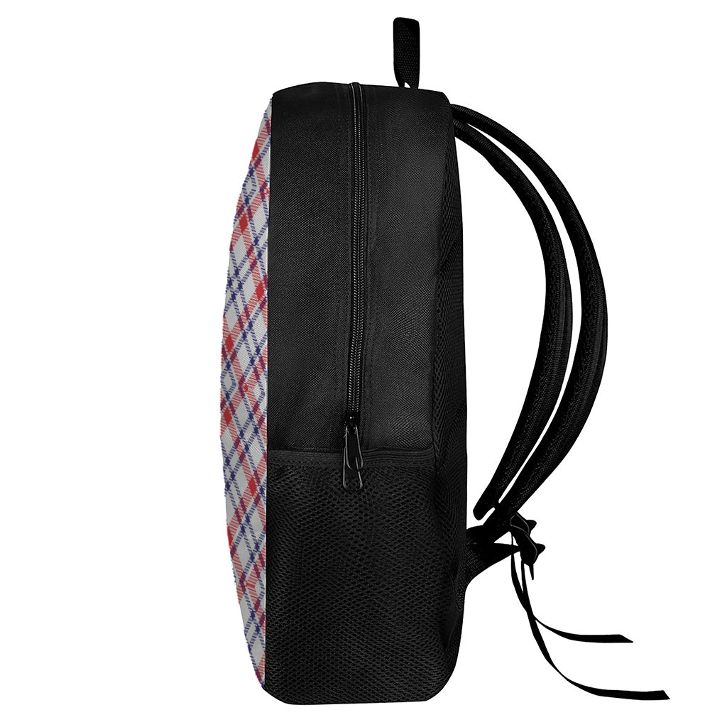 American Plaid Pattern Print 17 Inch Backpack