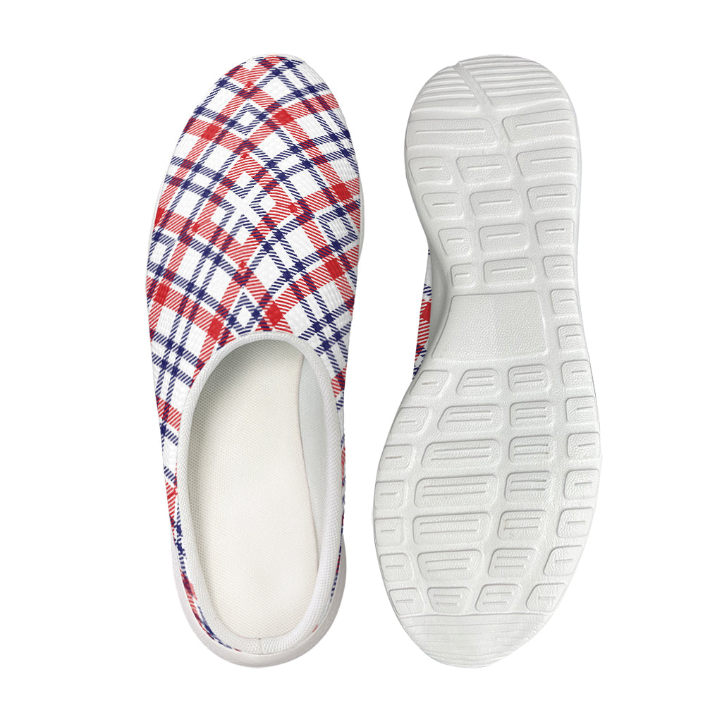American Plaid Pattern Print Mesh Casual Shoes