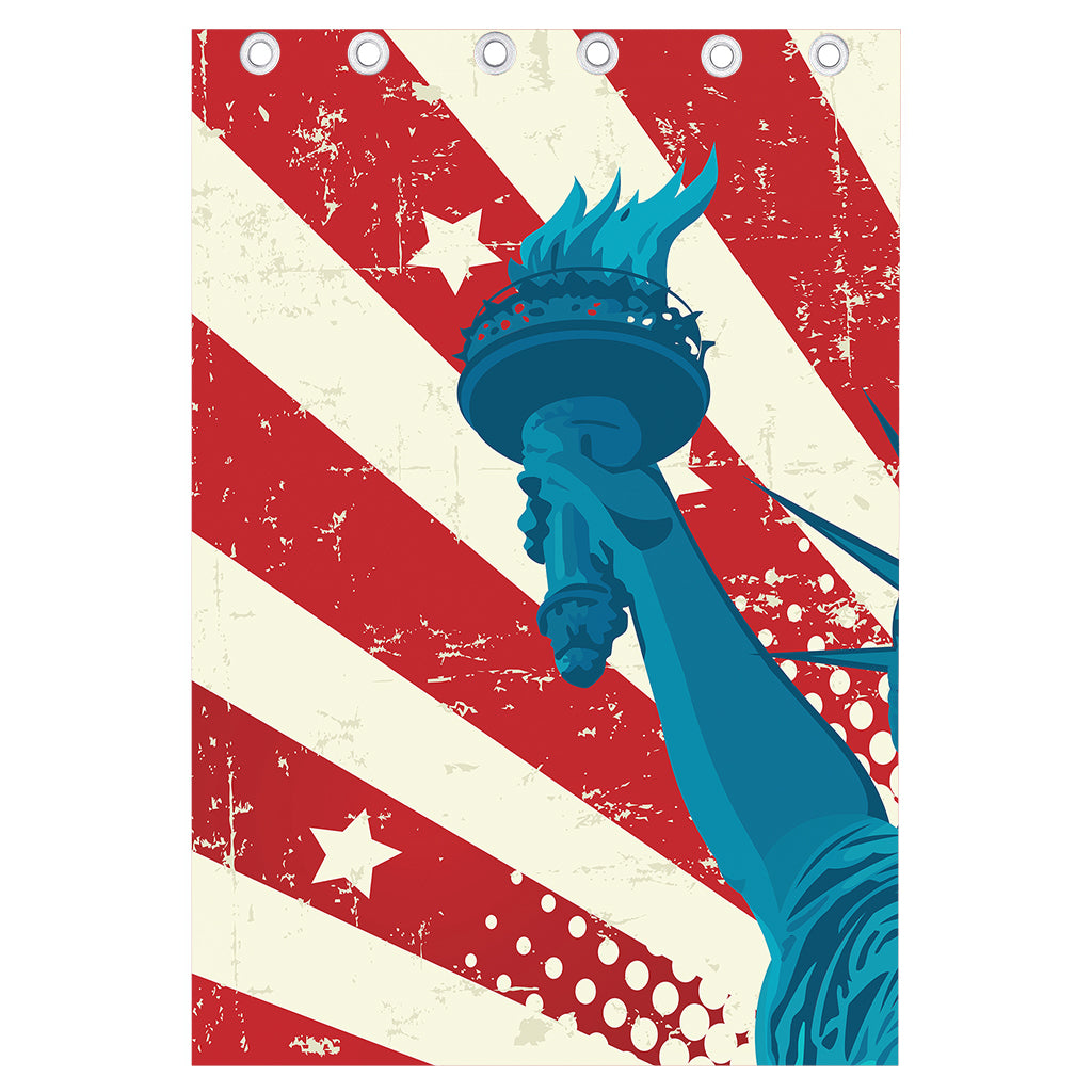 American Statue of Liberty Print Curtain