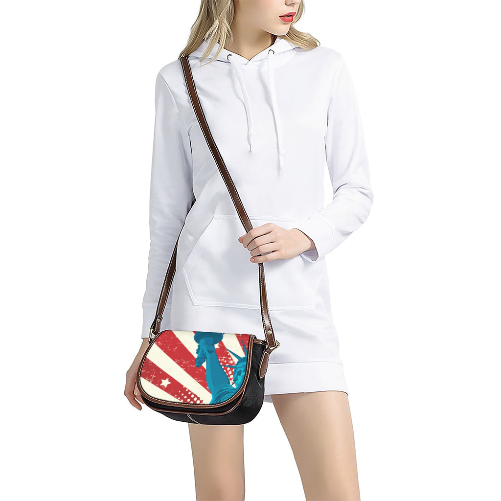 American Statue of Liberty Print Saddle Bag