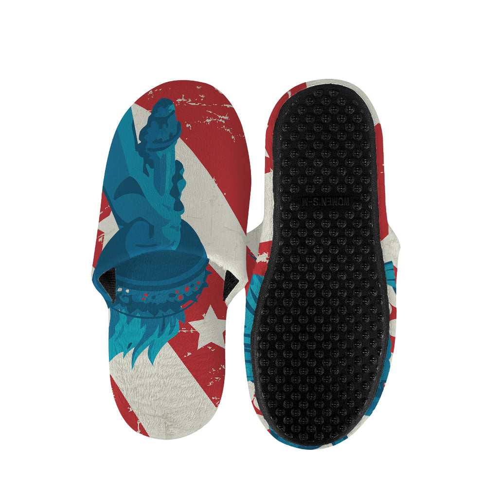 American Statue of Liberty Print Slippers