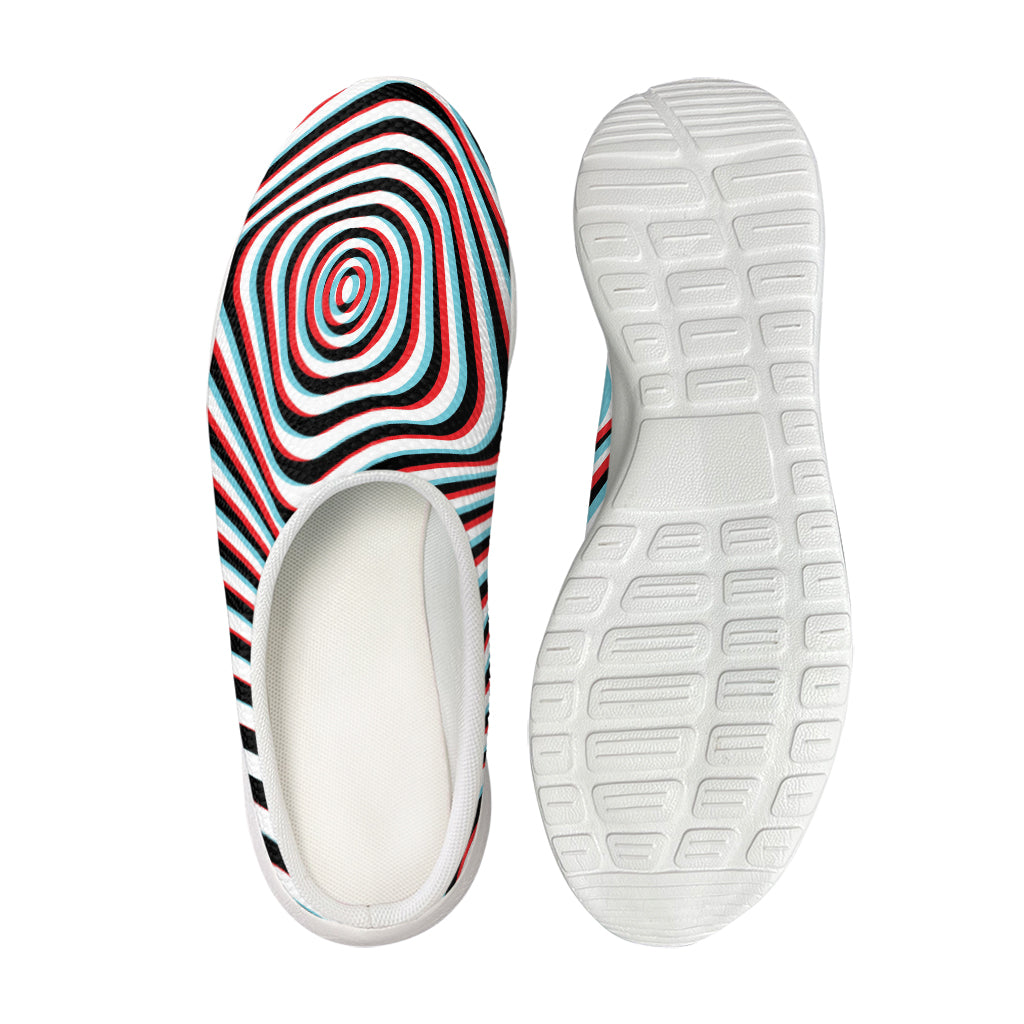 Anaglyph Optical Illusion Print Mesh Casual Shoes