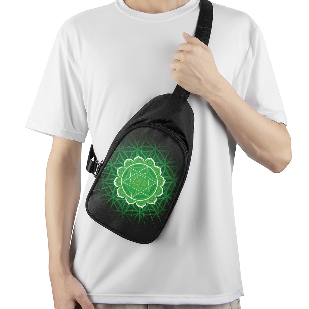 Anahata Chakra Spiritual Print Chest Bag