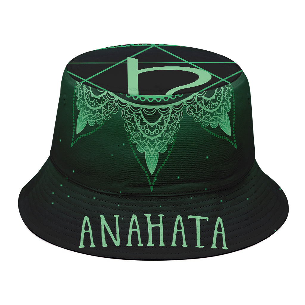 Anahata Chakra Symbol Print Bucket Hat