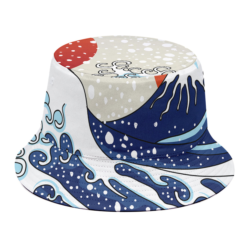 Ancient Great Japanese Wave Print Bucket Hat