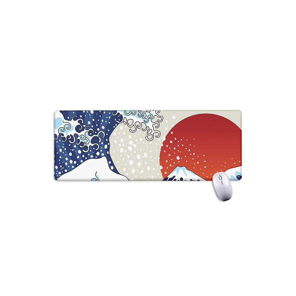 Ancient Great Japanese Wave Print Extended Mouse Pad