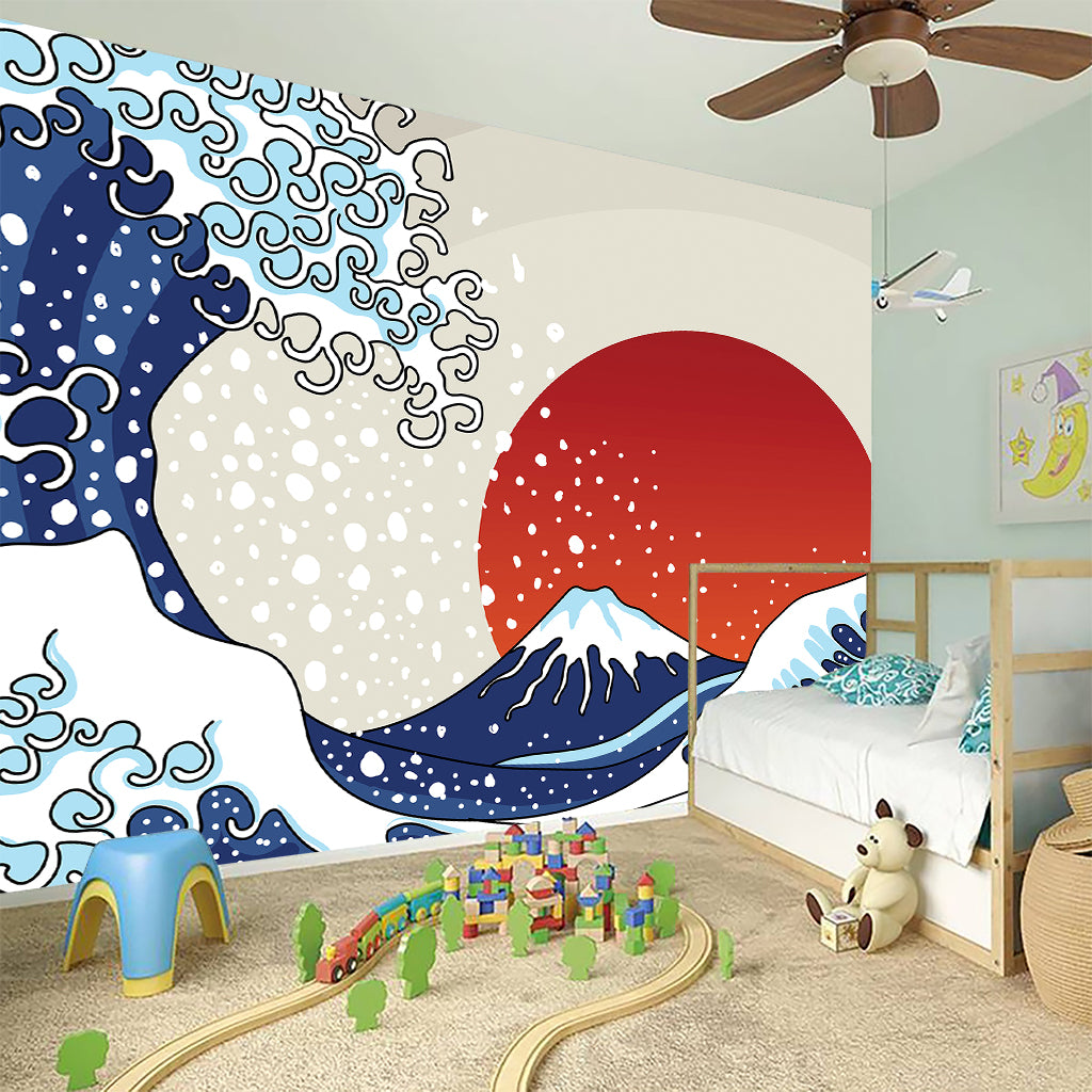 Ancient Great Japanese Wave Print Wall Sticker
