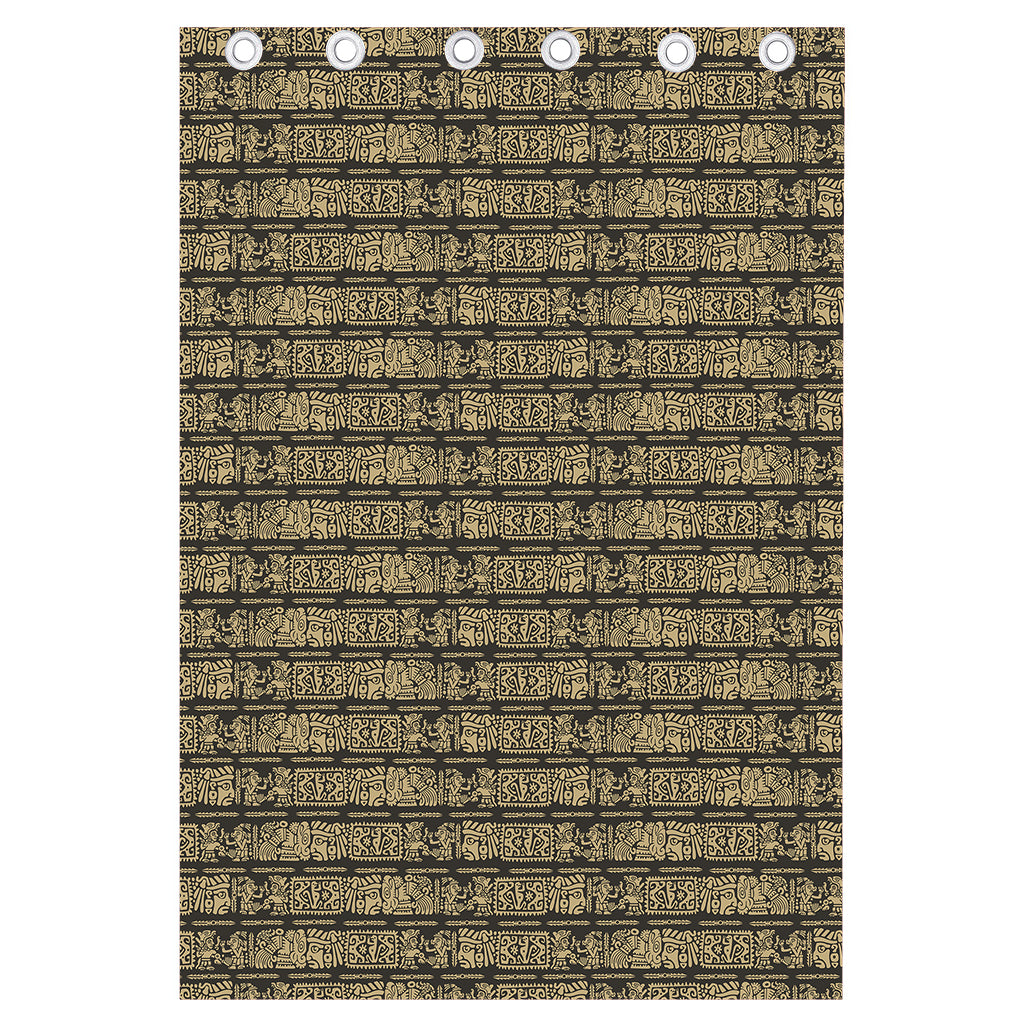 Ancient Maya Pattern Print Curtain