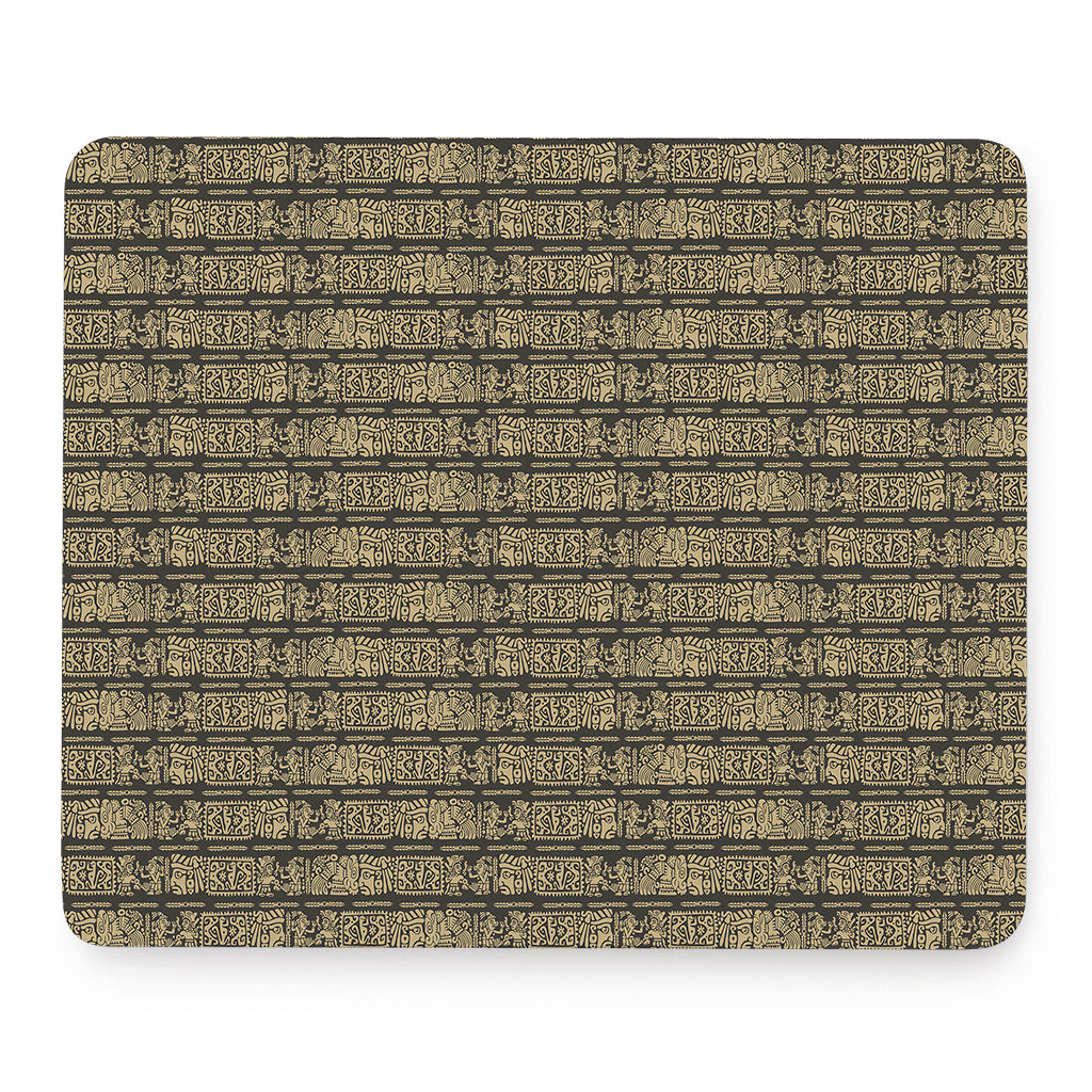 Ancient Maya Pattern Print Mouse Pad