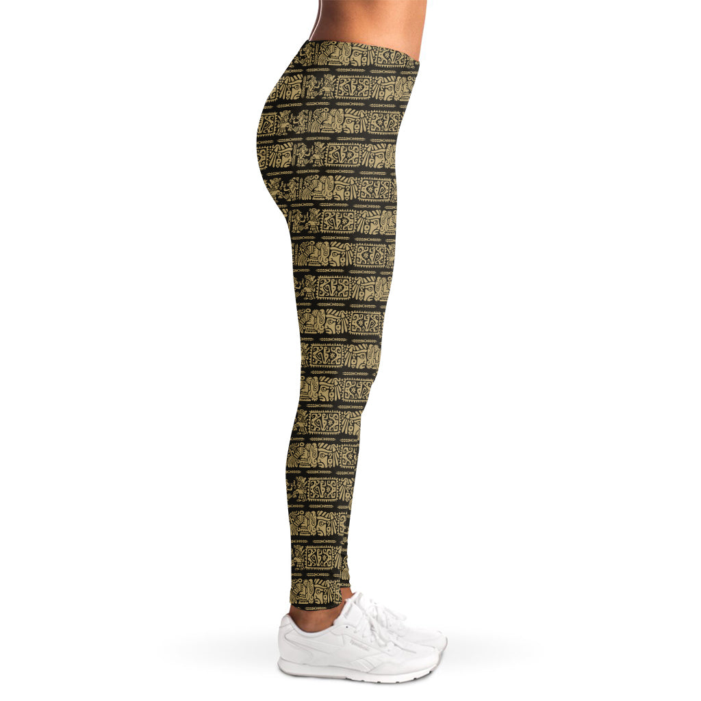 Ancient Maya Pattern Print Women's Leggings