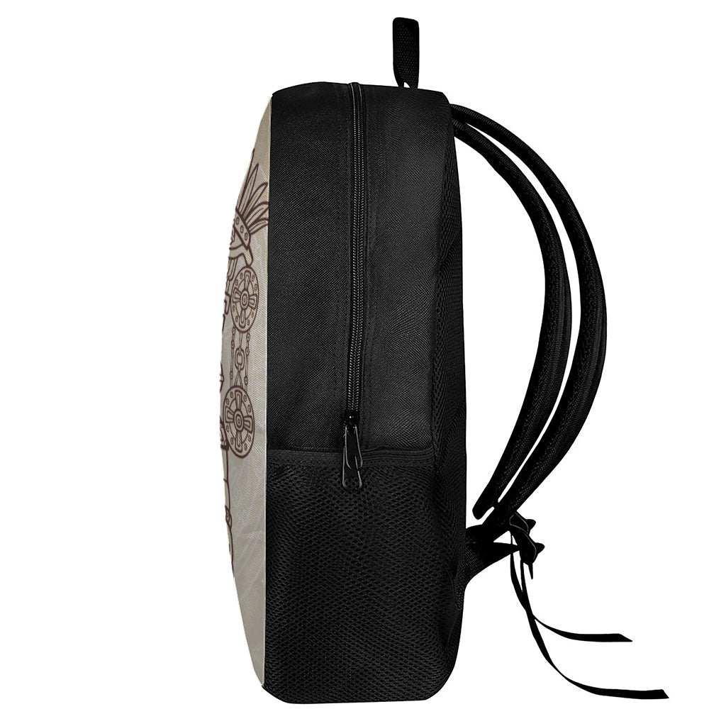 Ancient Mayan Statue Print 17 Inch Backpack