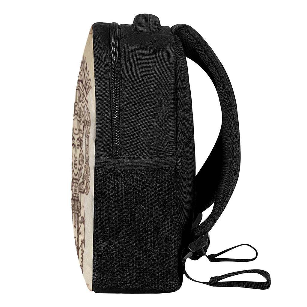 Ancient Mayan Statue Print Casual Backpack