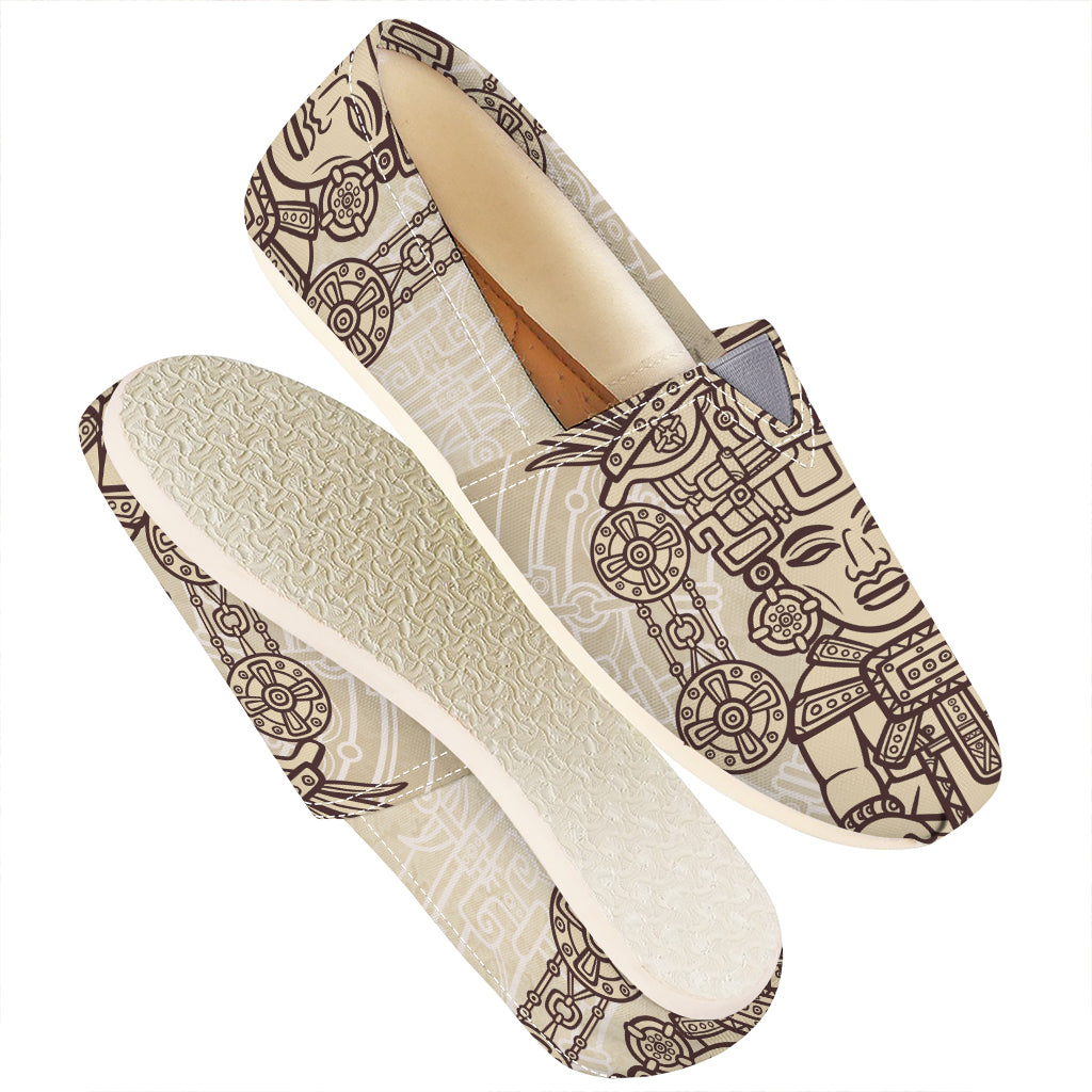 Ancient Mayan Statue Print Casual Shoes