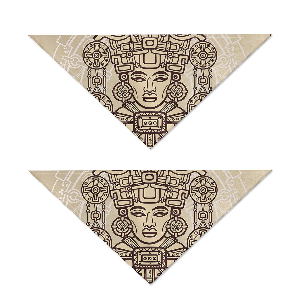 Ancient Mayan Statue Print Dog Bandana