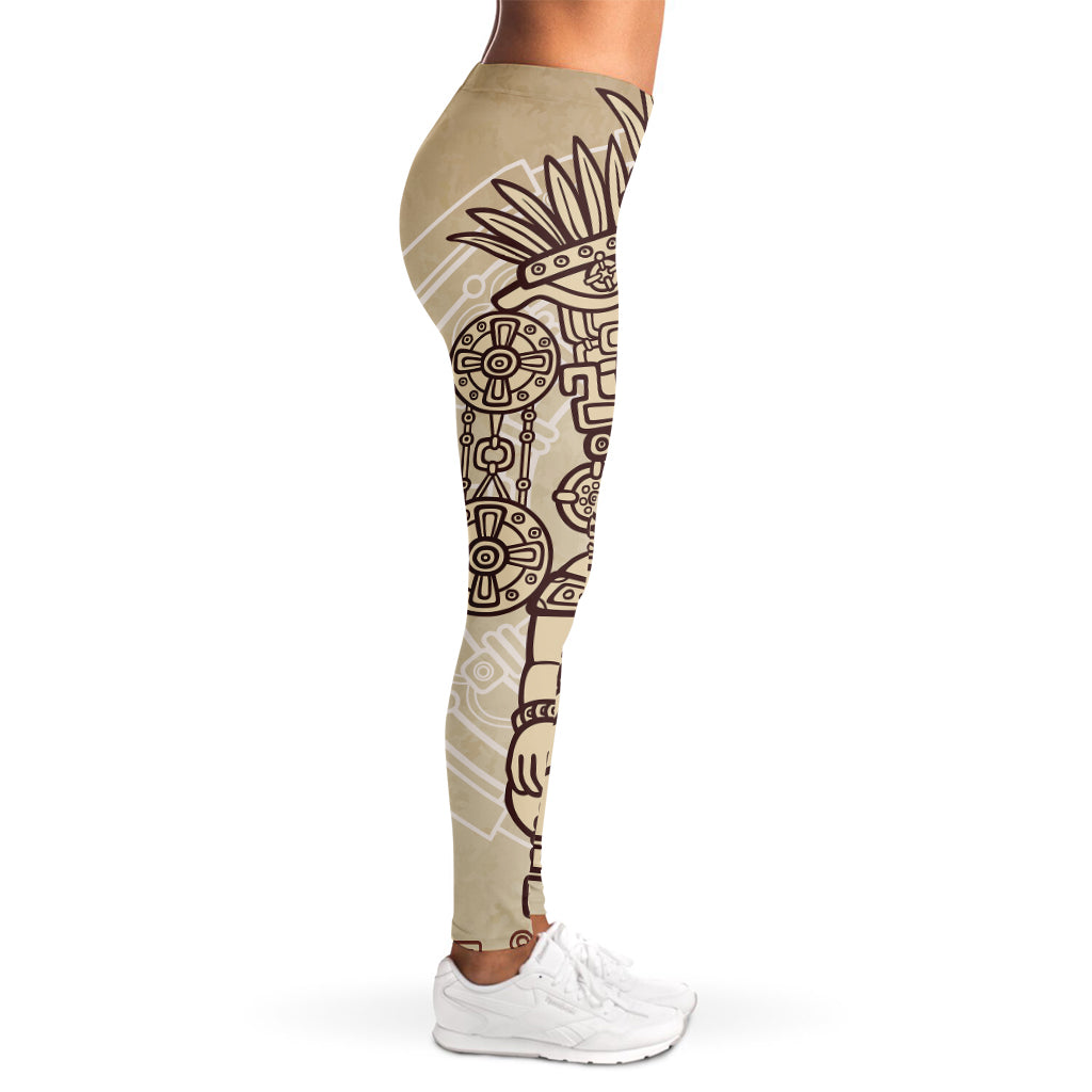 Ancient Mayan Statue Print Women's Leggings
