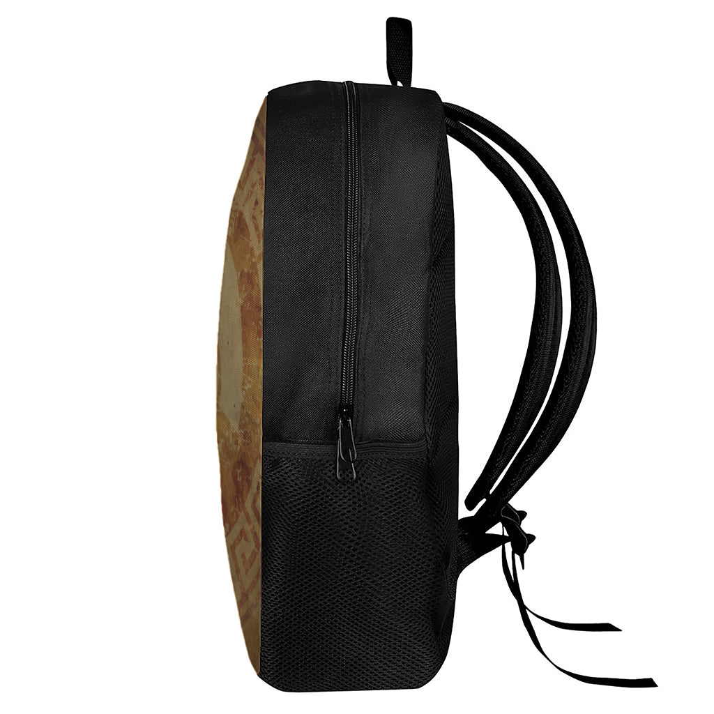 Ancient Spartan Helmet Print 17 Inch Backpack