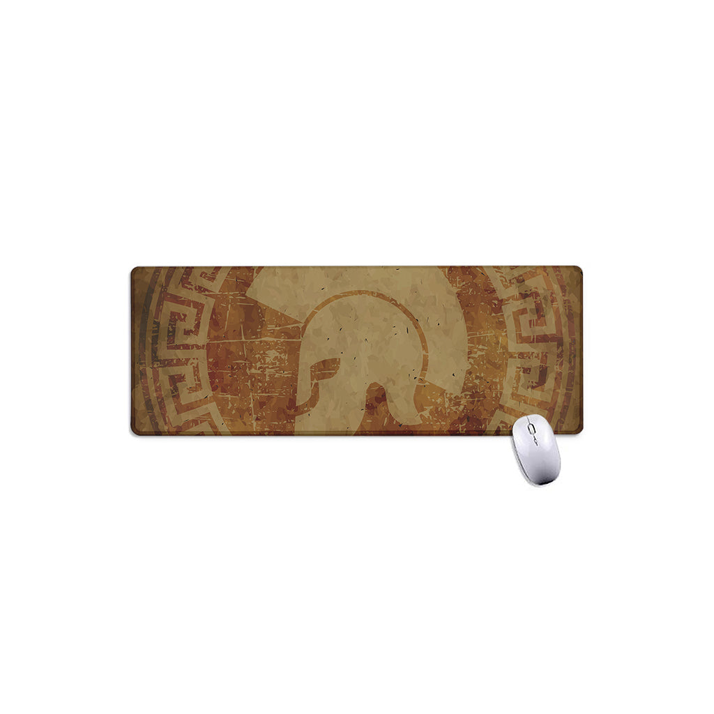 Ancient Spartan Helmet Print Extended Mouse Pad