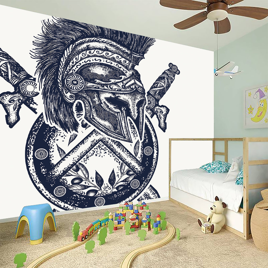 Ancient Spartan Print Wall Sticker
