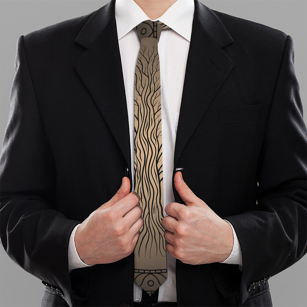 Ancient Yggdrasil Tree Print Necktie