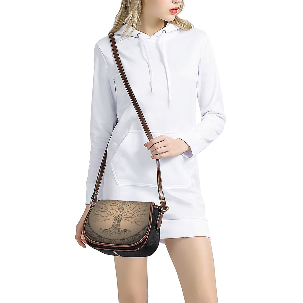 Ancient Yggdrasil Tree Print Saddle Bag